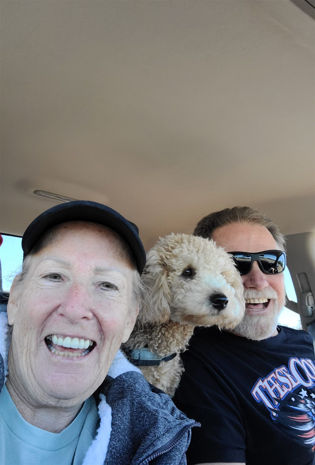 Billy and Maryruth Mitchell with their dog Mookie